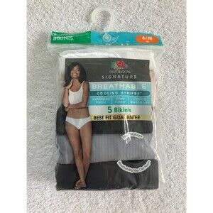 Fruit Of The Loom Breathable Microfiber Bikini Panties Size 6 - 5 Pack NEW